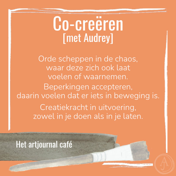 Creëren met Audrey in het artjournal café: