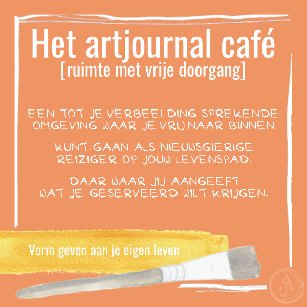 Woordkunsten van Audrey in het artjournal café