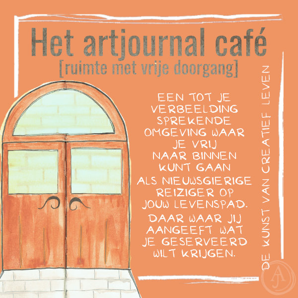 Woordkunsten van Audrey in het artjournal café